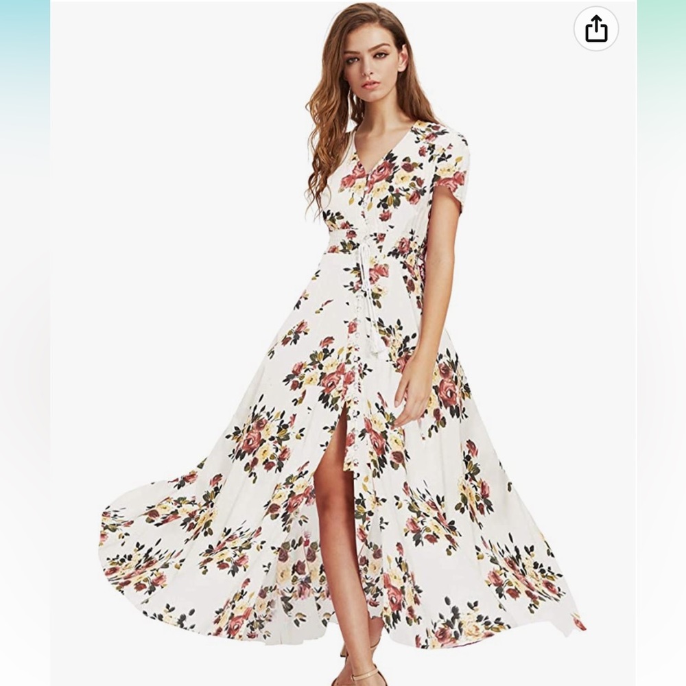 White floral dress